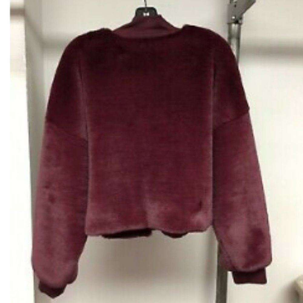 NICOLE MILLER Faux Fur Bomber Jacket - Picture 7 of 8